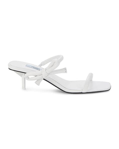 prada white kitten heels
